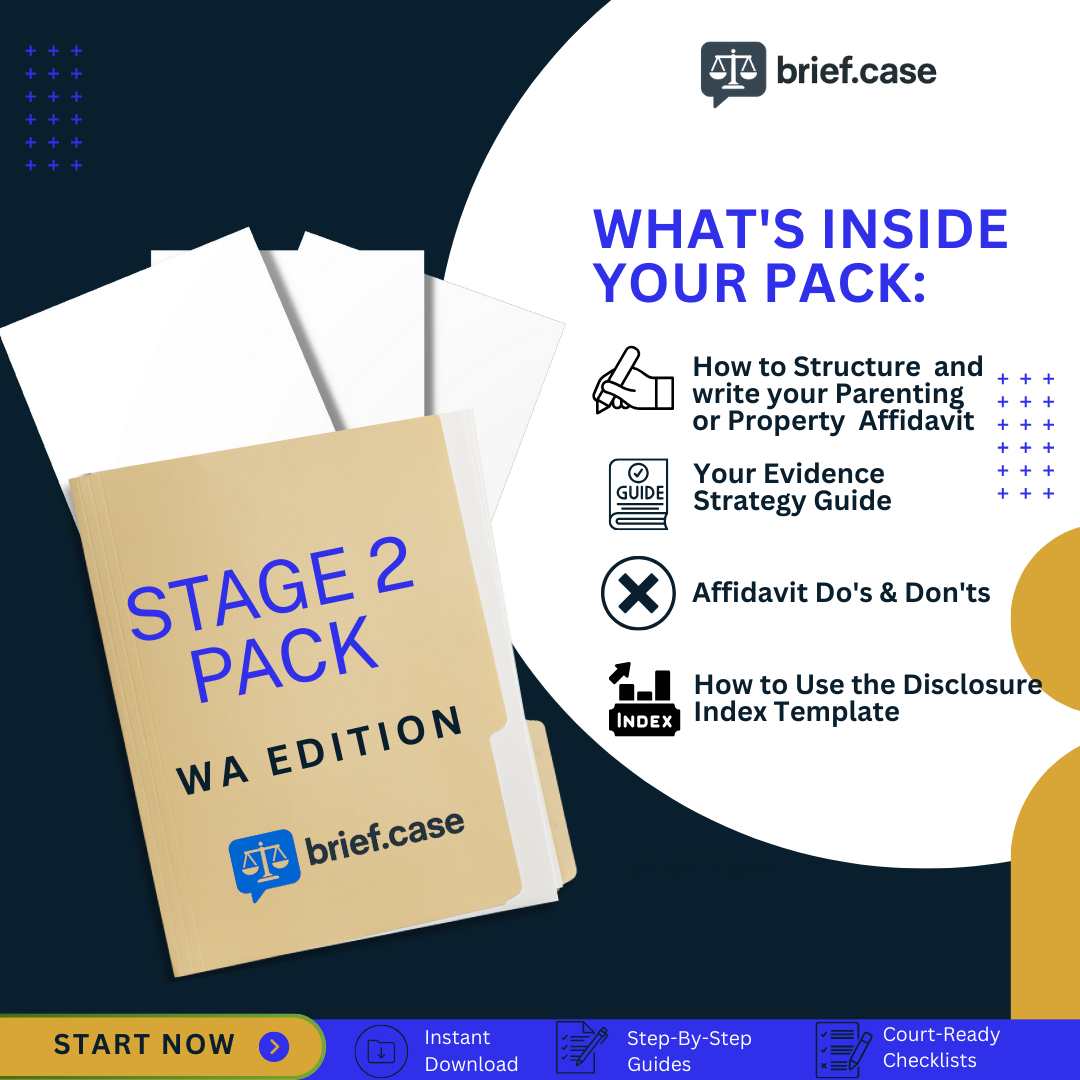 Document pack: WA Stage 2: Prepare Your Affidavit (WA)