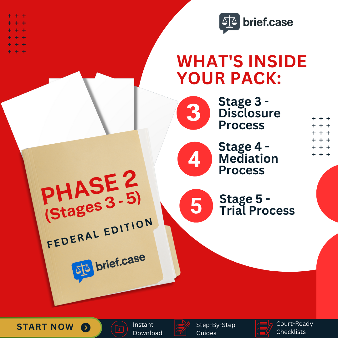 Document pack: FED Phase 2: Disclosure to Trial (Federal)