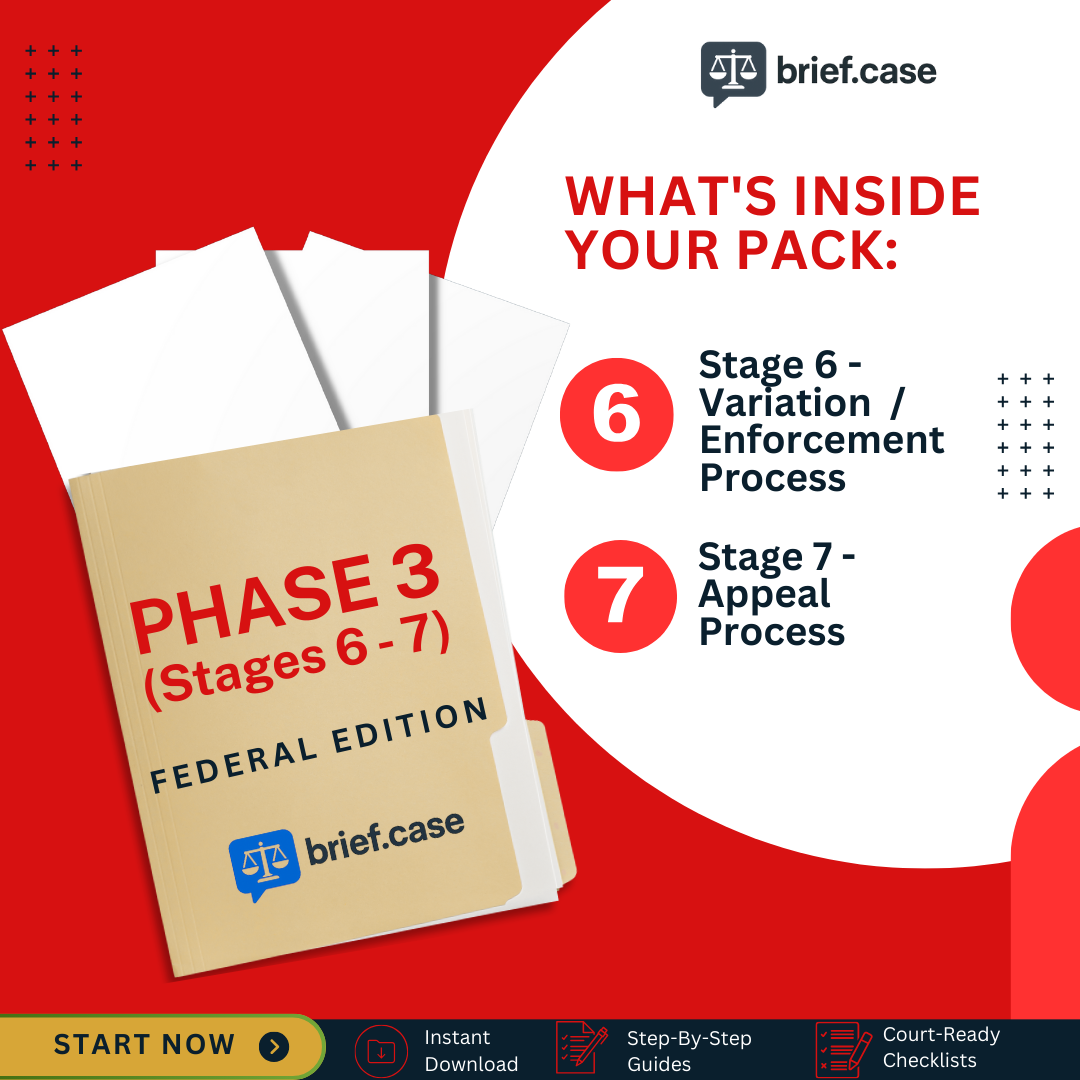 FED Phase 3: Orders, Vary, Appeal (Federal)
