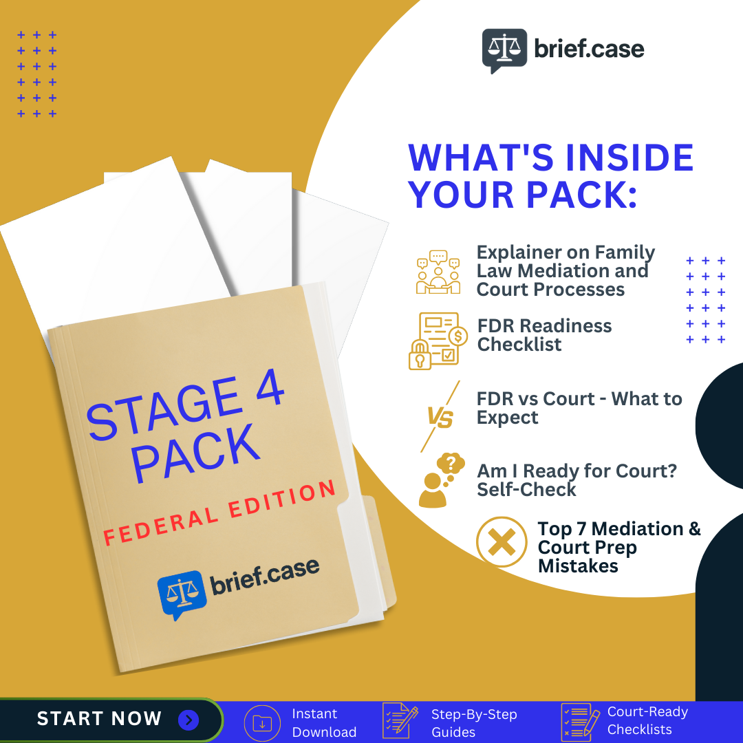 Document pack: FED Stage 4: Mediation & Court (Federal)