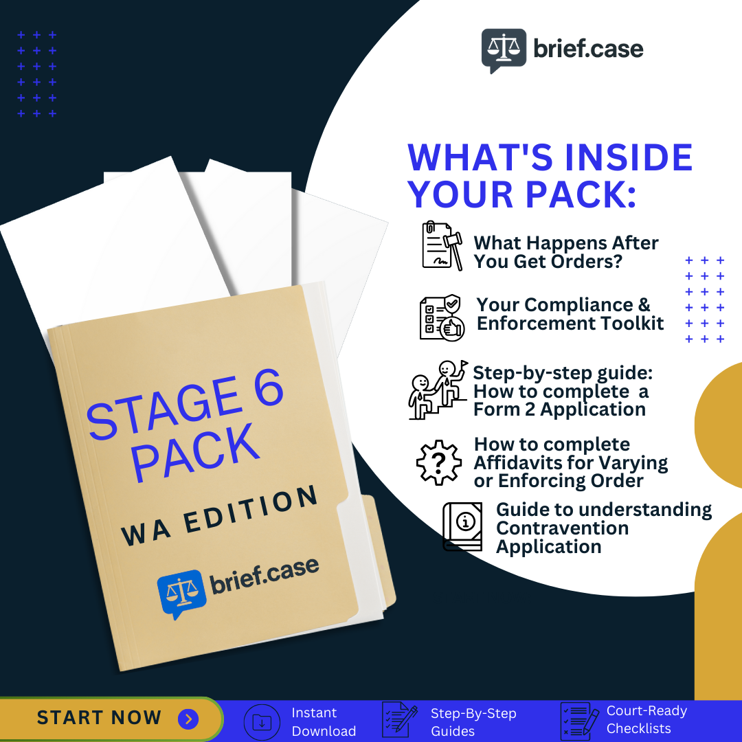 Document pack: WA Stage 6: Enforce or Vary Orders (WA)